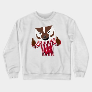 Bucky Badger Cartoon Drawing Crewneck Sweatshirt